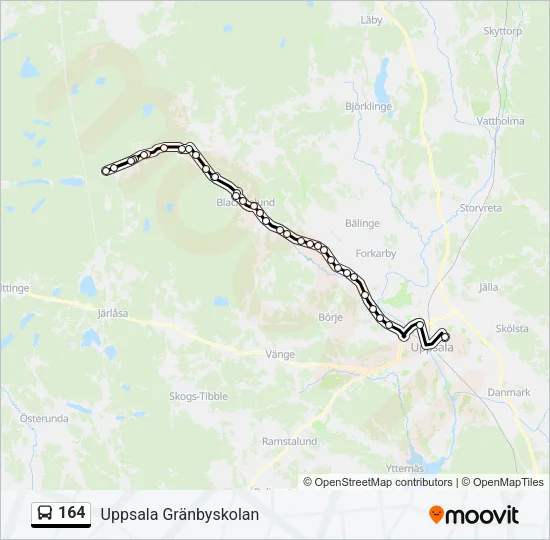 164 Bus Line Map