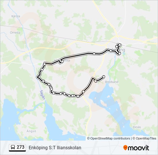 273 bus Line Map