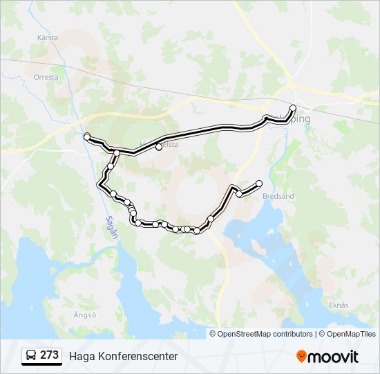 273 bus Line Map