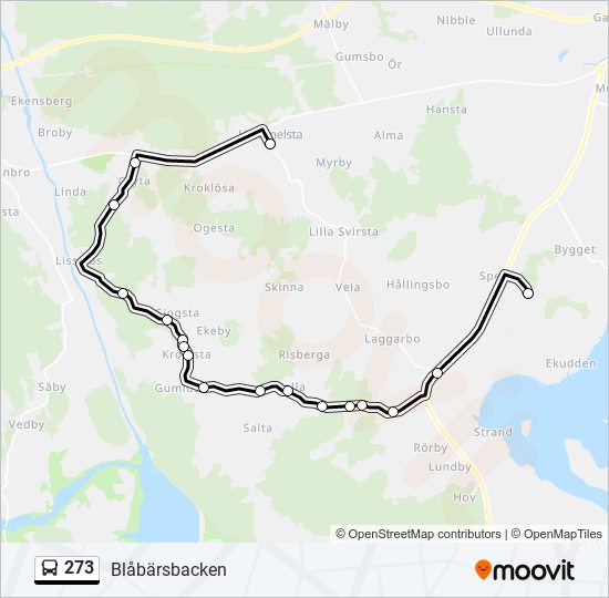 273 bus Line Map