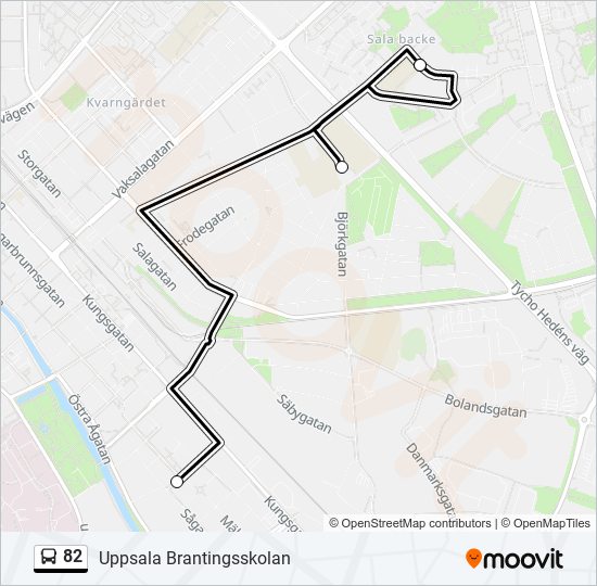 82 bus Line Map