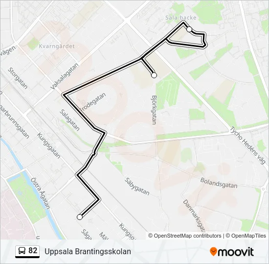 82 Bus Line Map
