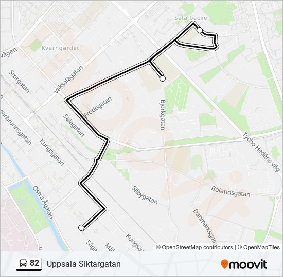 82 bus Line Map