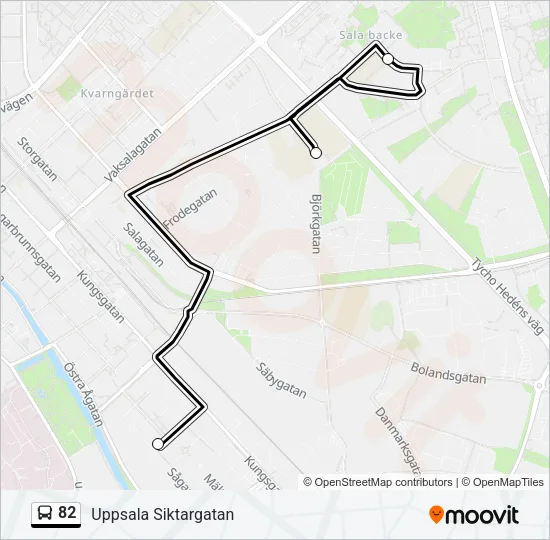82 Bus Line Map