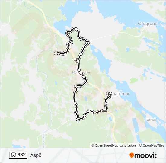 432 Bus Line Map