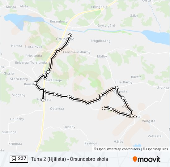 237 bus Line Map