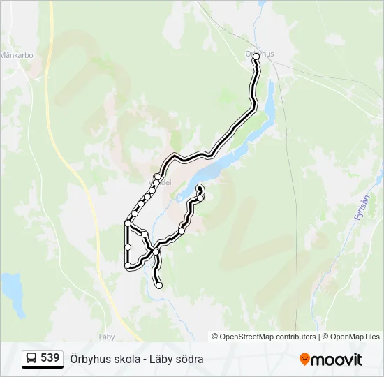 539 Bus Line Map