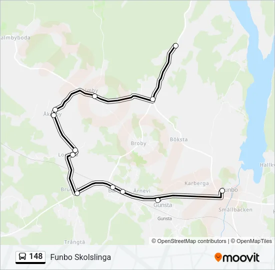 148 Bus Line Map