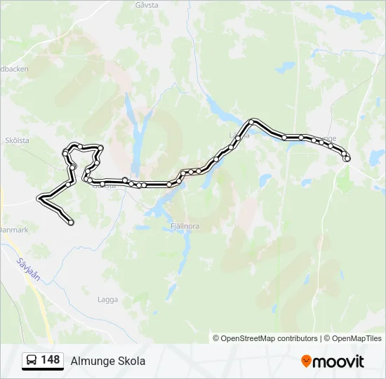 148 Bus Line Map