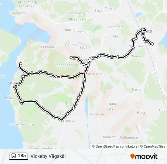 185 Bus Line Map