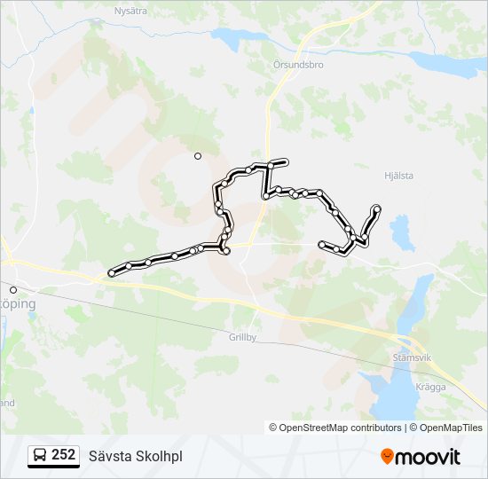 252 bus Line Map