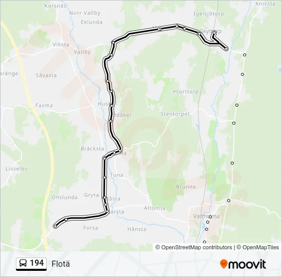 194 Bus Line Map