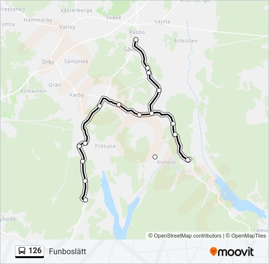 126 bus Line Map