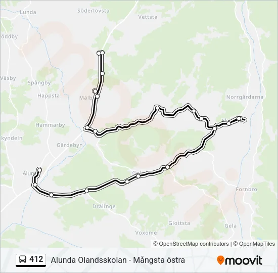 412 Bus Line Map