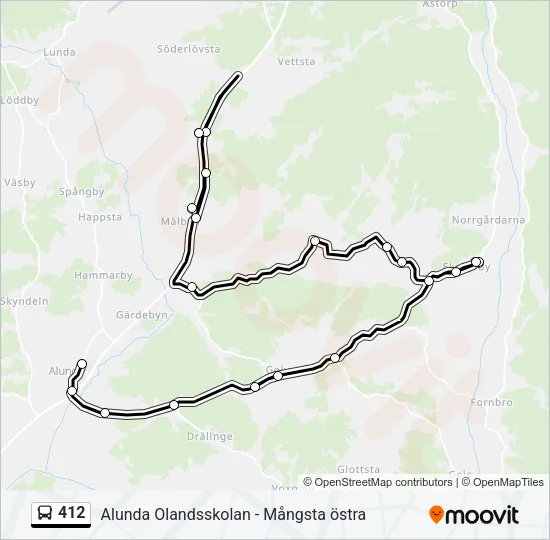 412 Bus Line Map