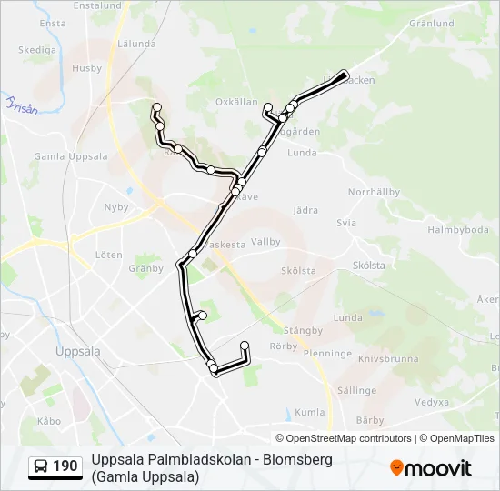 190 Bus Line Map