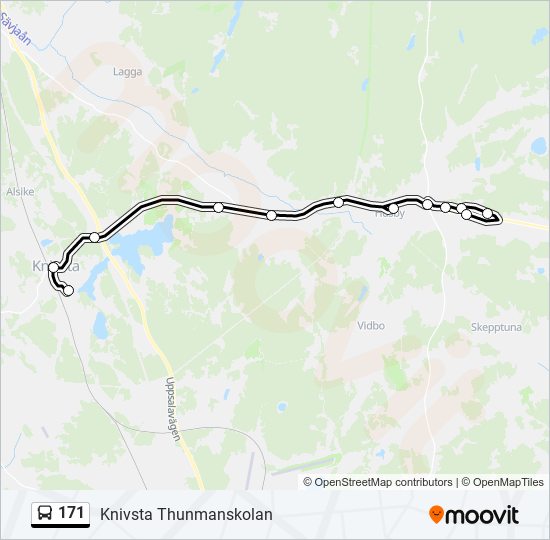 171 bus Line Map