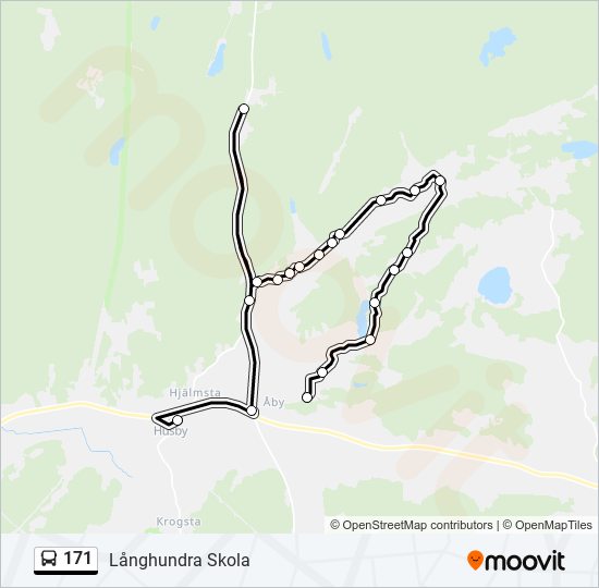 171 bus Line Map