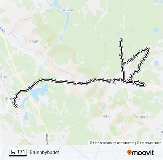 171 bus Line Map