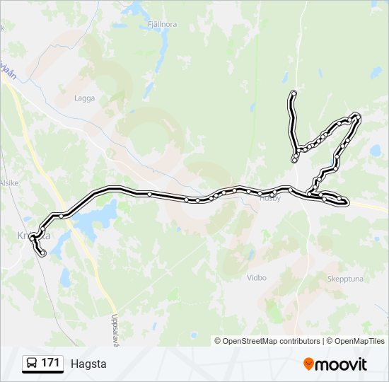 171 bus Line Map