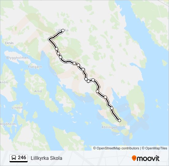 246 bus Line Map