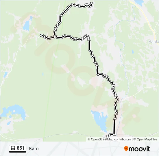 851 Bus Line Map