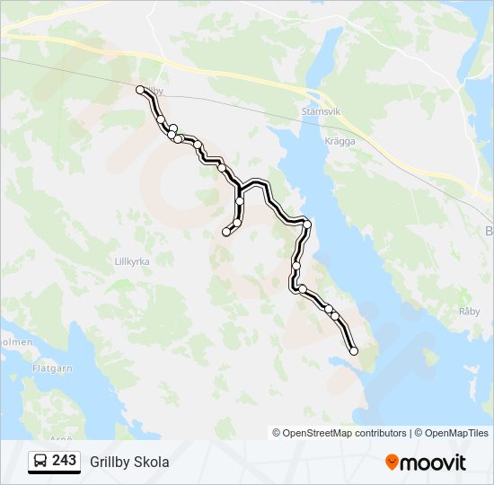 243 bus Line Map