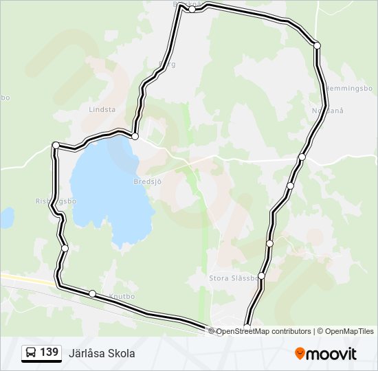 139 bus Line Map