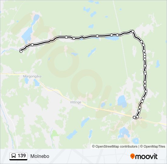 139 bus Line Map