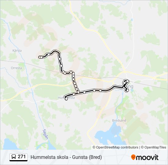 271 bus Line Map