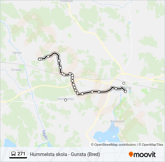 271 bus Line Map