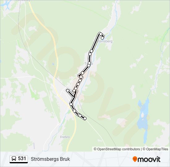 531 bus Line Map