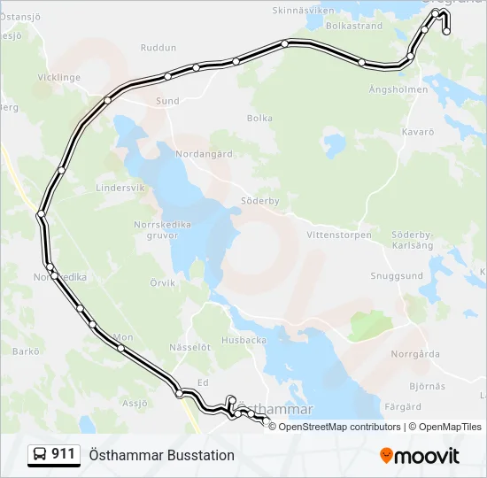 911 Bus Line Map