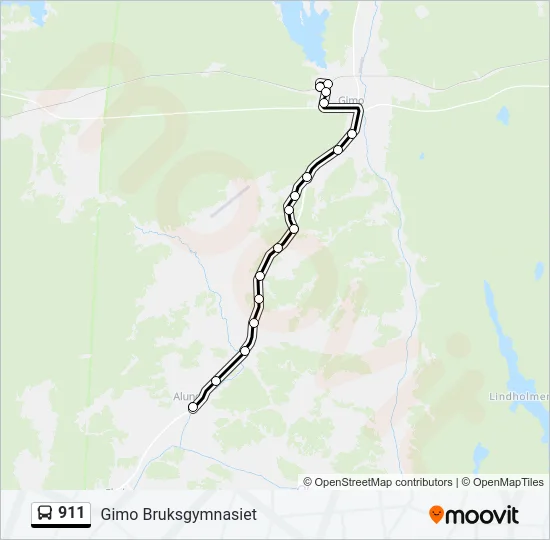 911 Bus Line Map