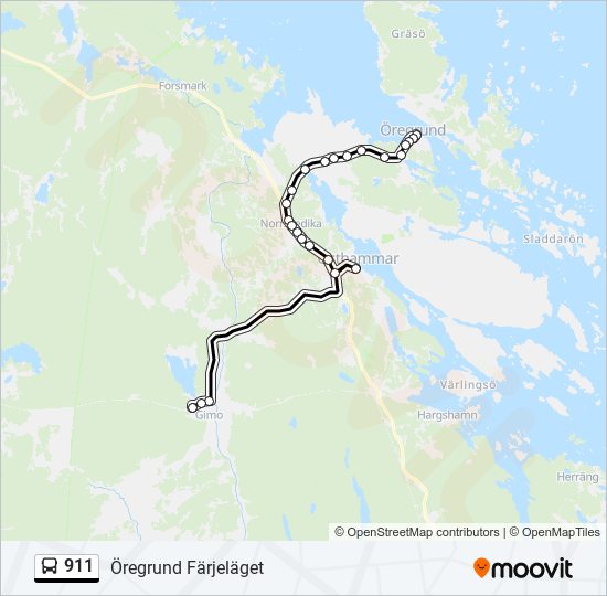 911 bus Line Map