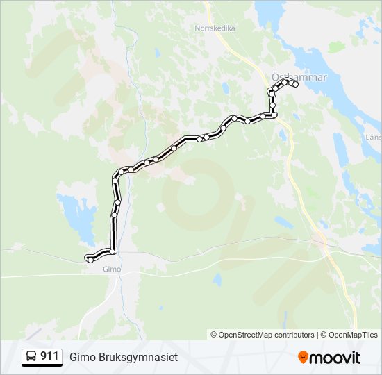 911 bus Line Map