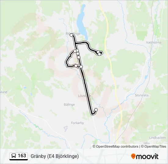 163 Bus Line Map
