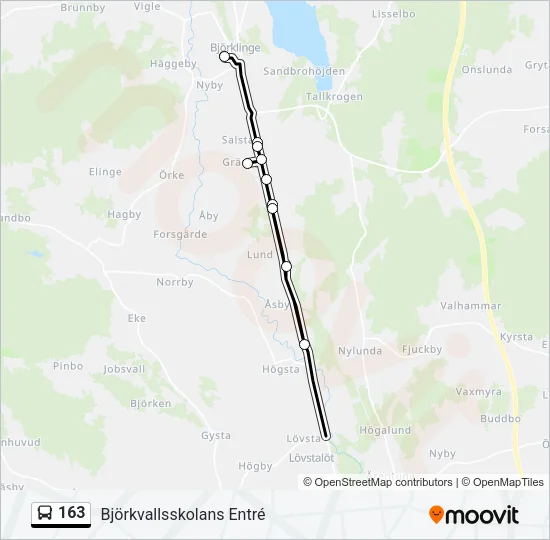 163 Bus Line Map