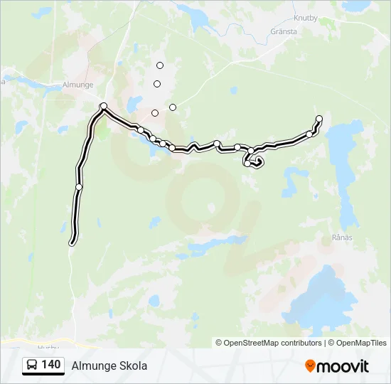 140 Bus Line Map