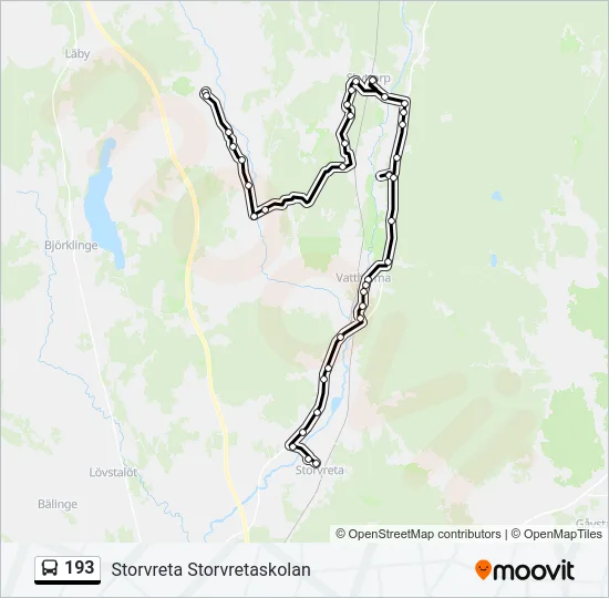 193 Bus Line Map
