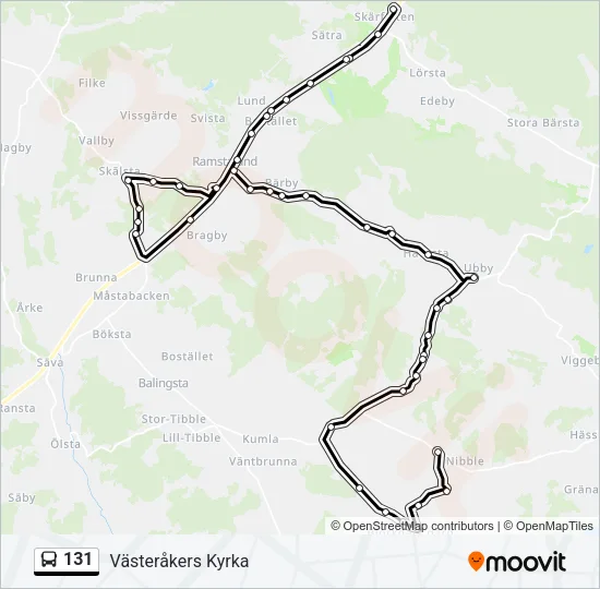 131 Bus Line Map