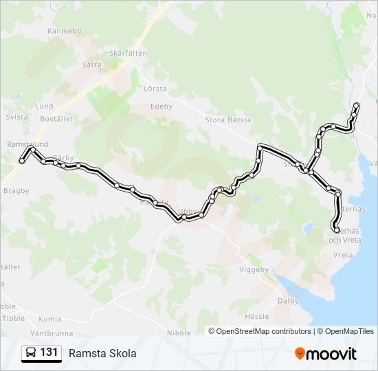 131 bus Line Map