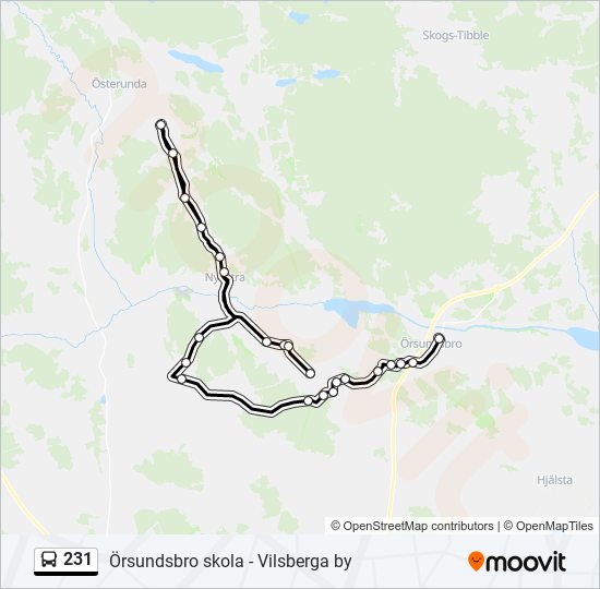 231 bus Line Map