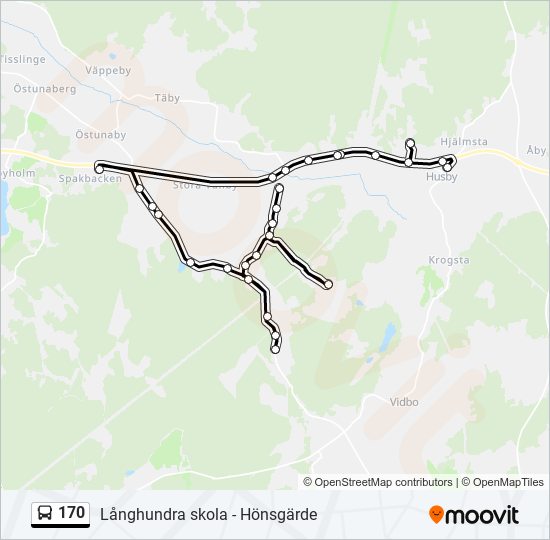 170 bus Line Map