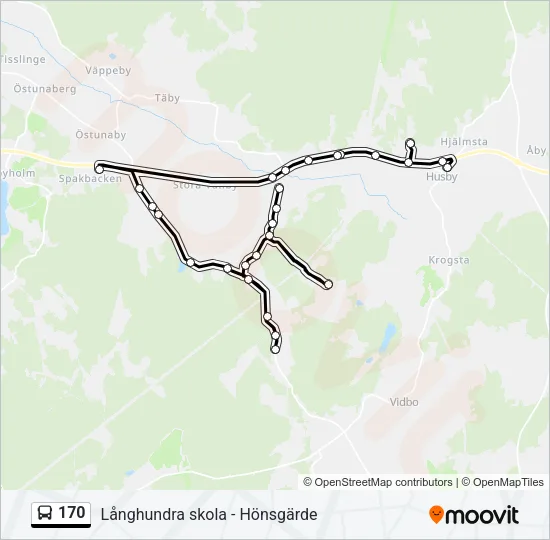 170 Bus Line Map