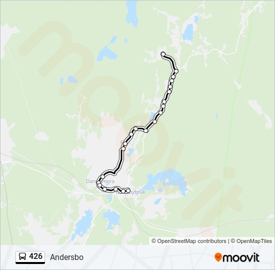 426 bus Line Map