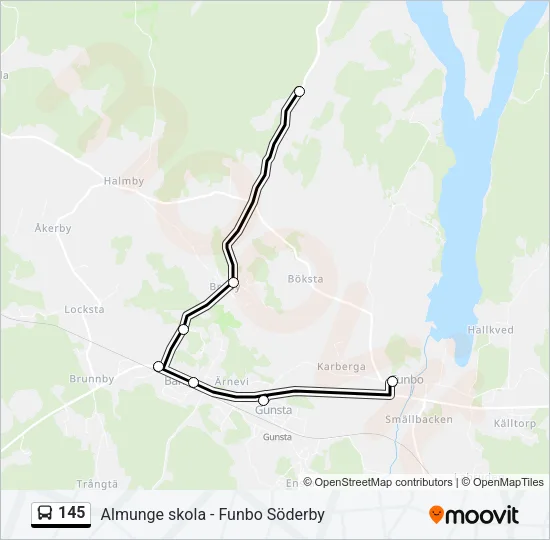 145 Bus Line Map