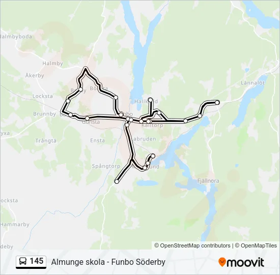 145 Bus Line Map