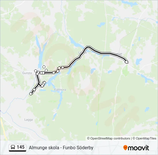 145 Bus Line Map
