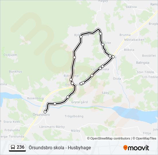 236 bus Line Map